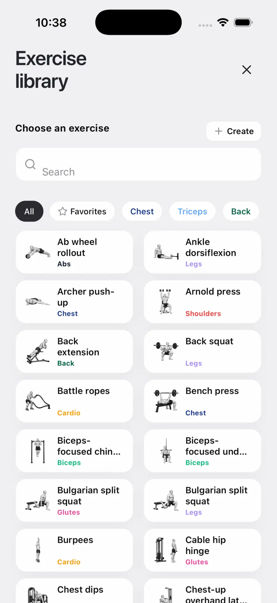 Find an exercise.