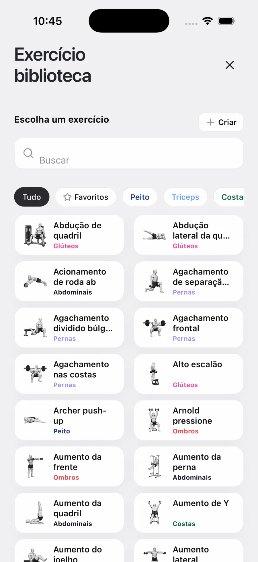 Encontre um exercício.