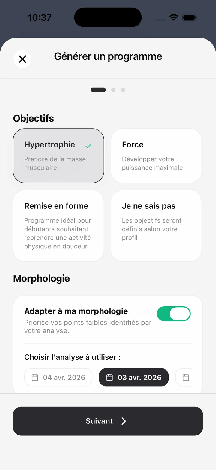 Programme configurable — ShapeVision