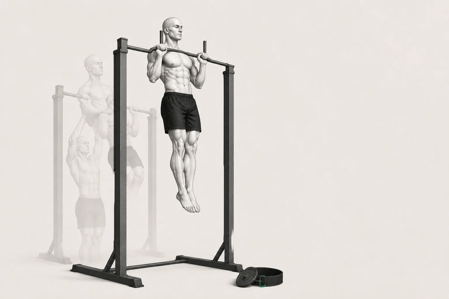 El personaje ShapeVision sigue su progreso en dominadas estrictas con peso corporal