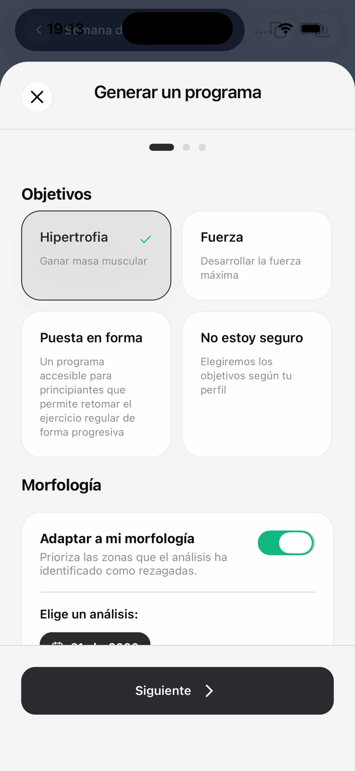 Programa configurable — ShapeVision